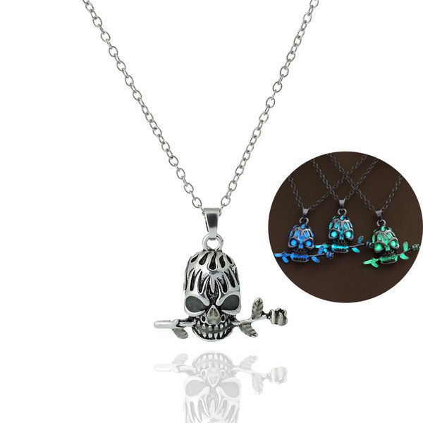 

2019 хэллоуин скелет noctilucan ожерелье whosale, Silver