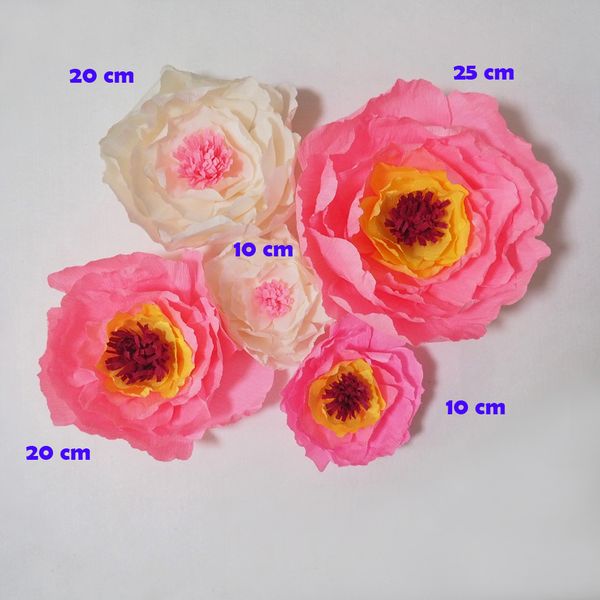 

giant crepe paper flowers artificial flowers flores artificiale 5pcs for wedding party & event backdrop baby nursery shower decorations deco