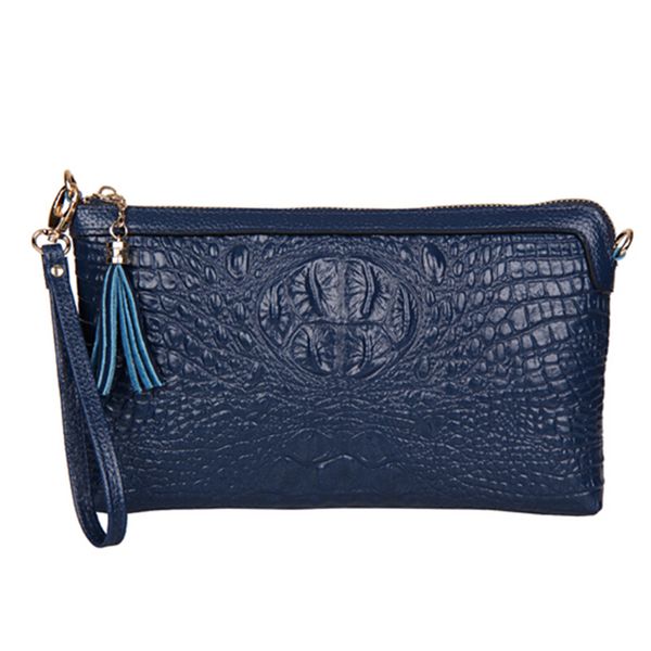 

vintage crocodile pattern day clutches genuine leather cowhide women's party shoulder chain bags wholesale ing