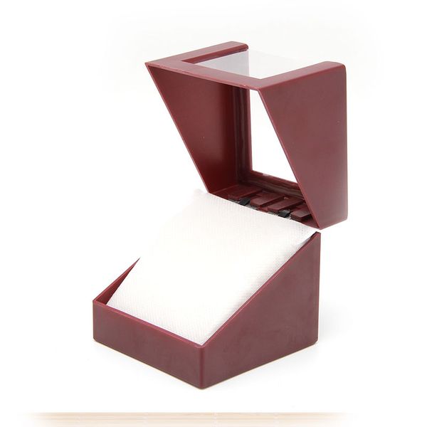 

date red plastic case jewelry earring display transparent wristwatch box storage, Black;blue