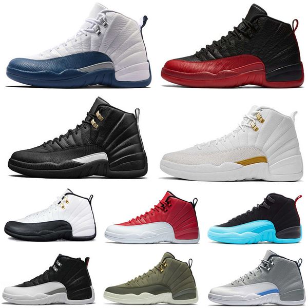 

mens basketball shoes 12 france blue red bordeaux taxi dark grey 12s men women designer sneaker sports shoes us size 7-13