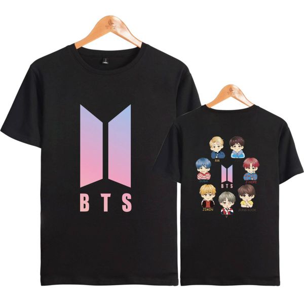 

k-pop fashion 2018 bts short sleeve t-shirt men/women summer cotton t-shirt hip hop anime casual clothes plus size 4xl