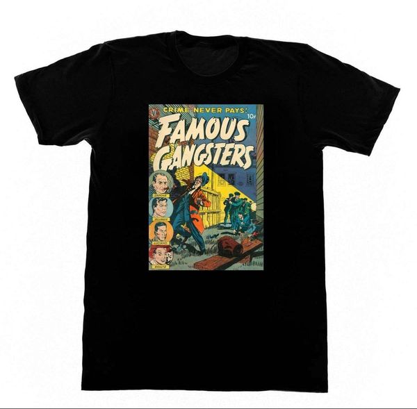 New Black Charles Lucky Luciano T-Shirt Mobster Mafia Gangster Tee Genovese Mob