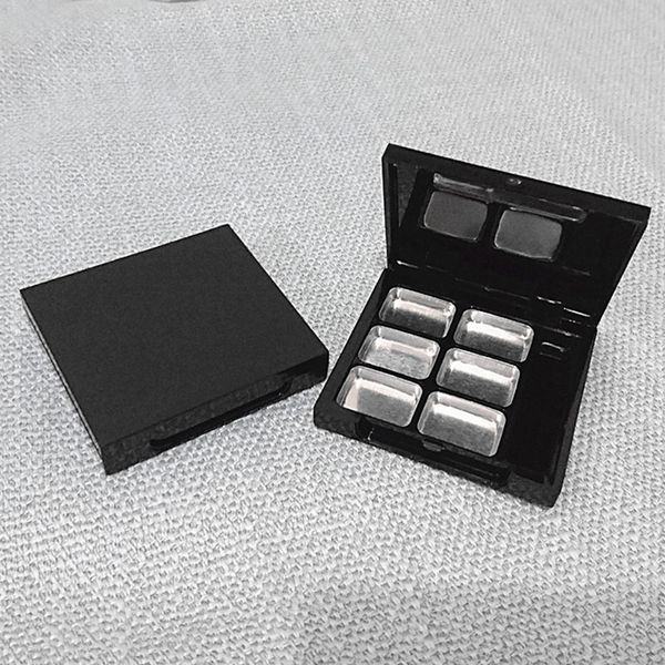 

empty 6 square grid eyeshadow lipstick powder box case cosmetic packing+6pcs palette fast shipping f314