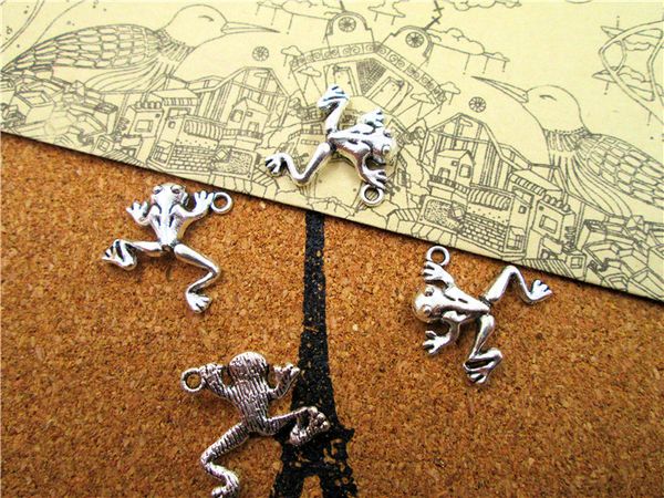 

60pcs charms antique tibetan silver tone 2 sided 20mm x 18mm, Bronze;silver