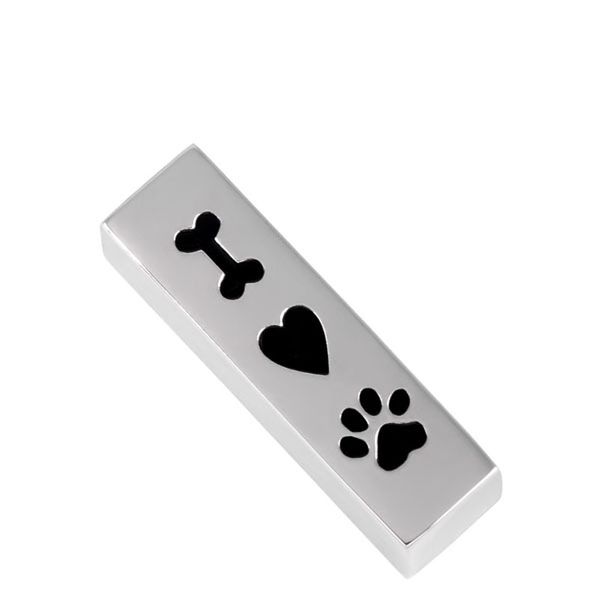 

ijd8001 серебряный pet paw print ожерелье кремации из нержавеющей стали для пепла урна мемориал подвески для подарков ювелирные изделия, Silver