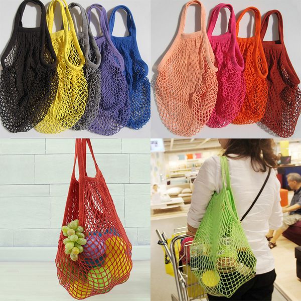

fashion string shopping fruit vegetables grocery bag shopper tote mesh net woven cotton shoulder bag hand totes home storage bag dhl wx9-365