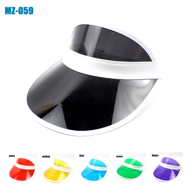 

Europe and america ummer empty cap men and women 039 un hade hat fa hionable and modern tran parent pvc candy color hat w018