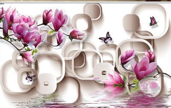 

3d фрески обои для гостиной гостиной 3d magnolia tv фон стены