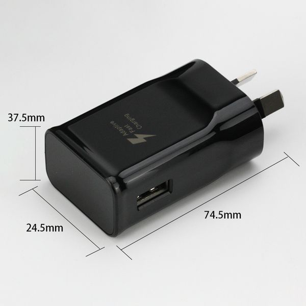 Carregador rápido para Samsung Galaxy S7 S8 S9 Nota 4 5 S8 S7 S6 Edge para Nota 4 Nota 5 A510 A710 Au Wall Travel Charger