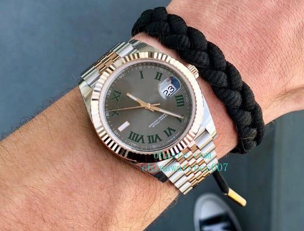 

2018 Горячие продажи NEW Datejust 40 мм 126331 Серый 18k розовое золото серебро Механические (а