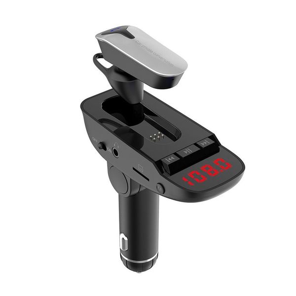 

simr er9 wireless bluetooth v4.2 headset fm transmitter car mp3 adapter car kit dhl ups ing