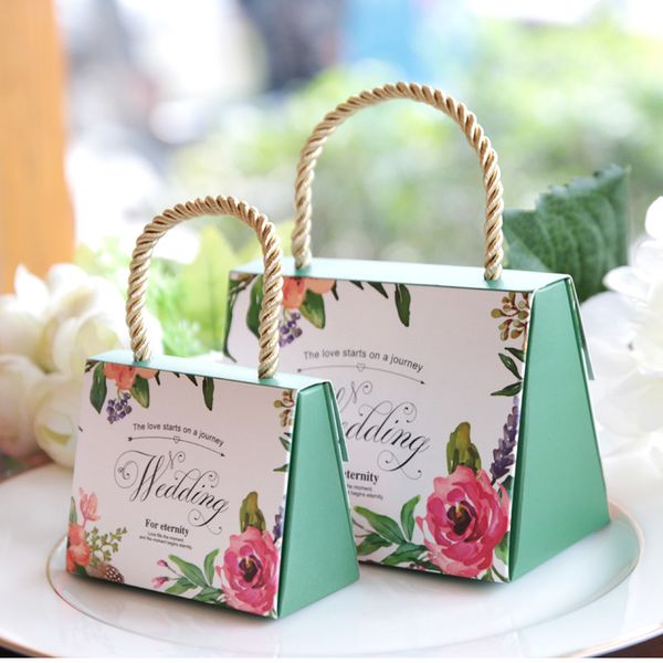 

high-quality buerfly flower candy boxes wedding favors portable gift box party favor decoration 100pcs/lot