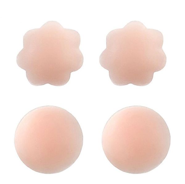 

1 pair reusable invisible self adhesive silicone breast chest nipple cover bra pasties pad petal mat stickers accessories