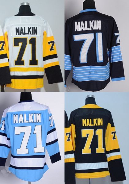 Atacado Top Quality # 71 Evgeni Malkin Hóquei no Gelo Autêntico Jerseys Todos Ed Bordado Um Patch M-XXXL