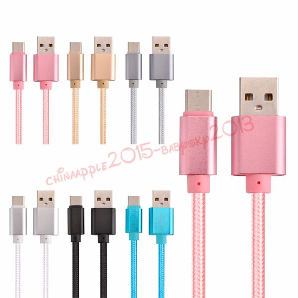 

thicker micro cable fabric 1m 2m 3m type c cable for samsung s6 s7 edge s8 htc