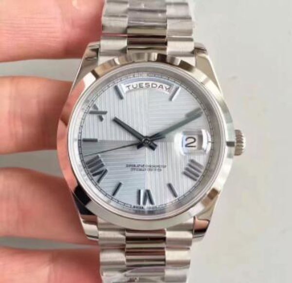 

luxury rose gold diamond calendar new men's watch 228235-83415 automatic mechanical sapphire mirror roman design classic nobil 572, Slivery;brown