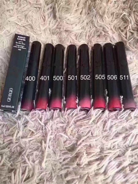 

2018 new ecstasy lacquer lip gloss giorgio matte liquid lipstick 8 color lip color shine rouge laque 6ml dhl ing
