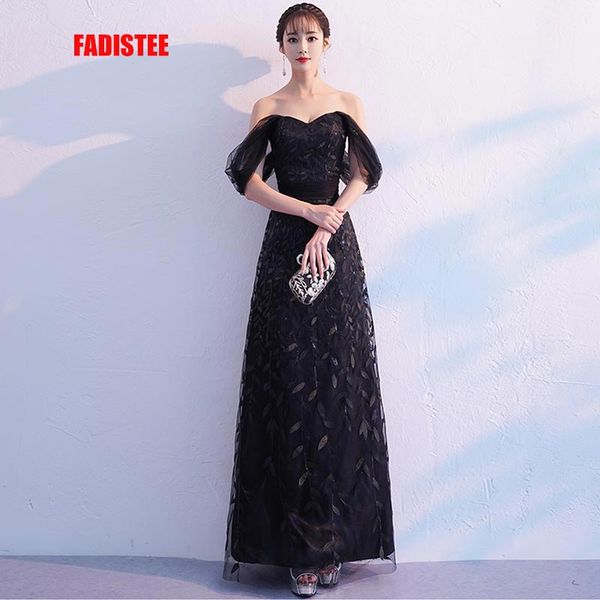 

fadistee 2019 новое прибытие партии милая шеи без рукавов вечерние платья выпускного вечера платье на шнуровке классический вечернее платье, Black;red
