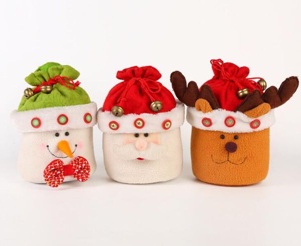 

christmas fabric gift bag 3d cartoon santa claus snowman elk gift bag christmas party decoration 29*24 cm