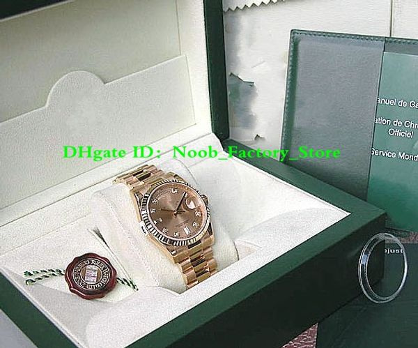

Factory Sales men automatic movement 41MM YELLOW GOLD CHAMPAGNE PRESI DENT #118238 with original box Diving watch