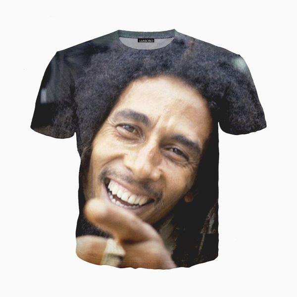 

men/womens 3d reggae originator bob marley print short sleeve funny t-shirts harajuku fitness casual shirt u1069, White;black