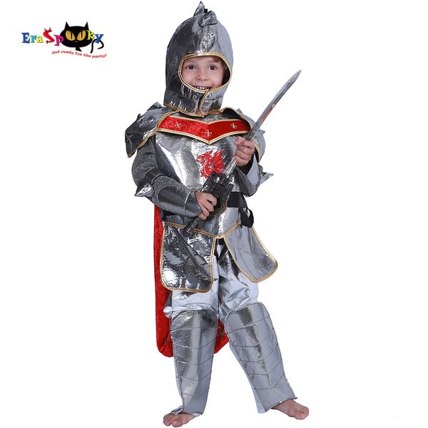 

eraspooky halloween party kids royal warrior knight costumes boys soldier children medieval roman cosplay carnival fancy dress, Black;red