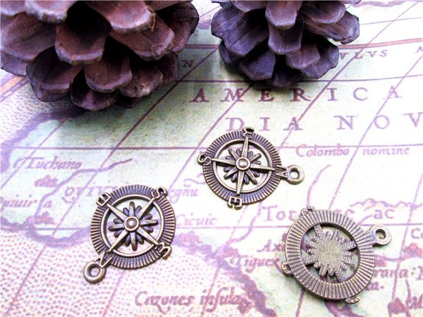 

45pcs charms antique tibetan silver tone charm pendants 30mm x 28mm, Bronze;silver