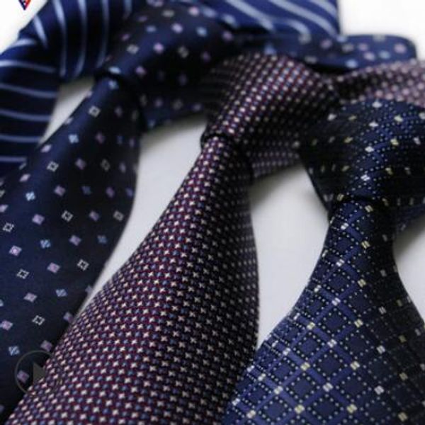 

business suits mens tie high-grade real silk jacquard tie 9 cm striped ties for man ing, Blue;purple