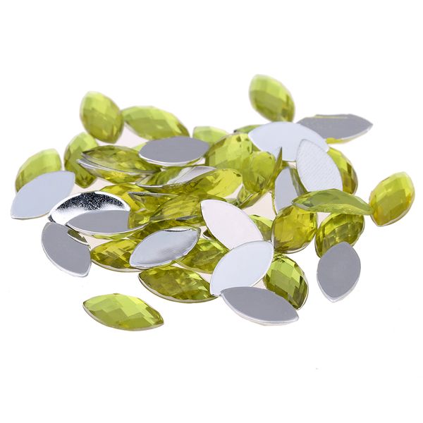 

4x8mm 2000pcs many colors acrylic rhinestones flatback marquise earth facets glue on acrylic beads decorate diy jewelry making, Silver;gold