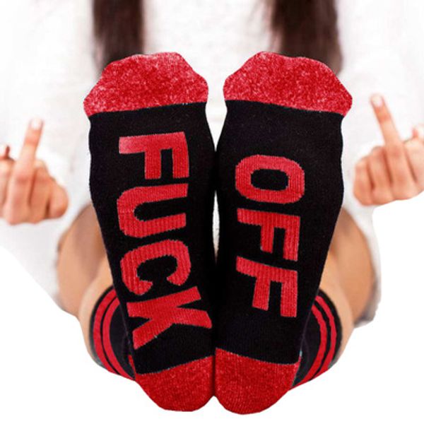 

women mens funny sock casual sports cotton long soft socks english letter cotton socks novelty funny print stockings female, Black;white
