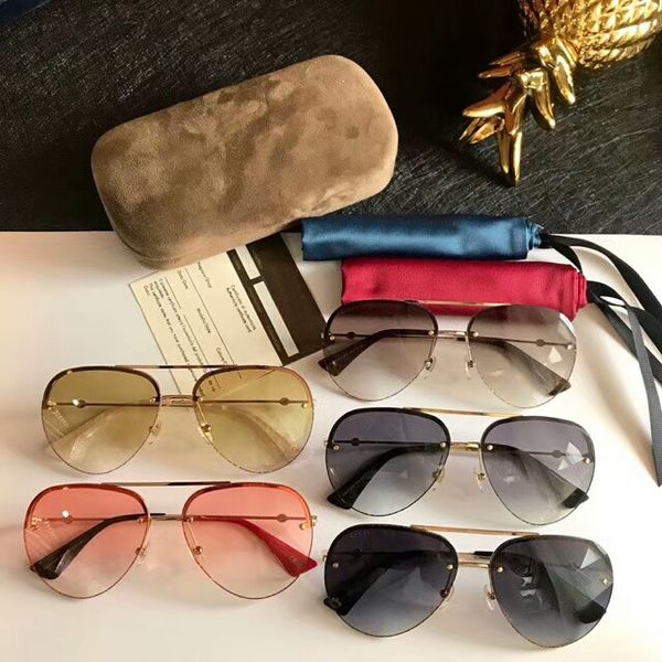 

luxury 0334s aivator style pilot sunglasses gold/grey designer sunglasses sonnenbrille eyewear new with box, White;black
