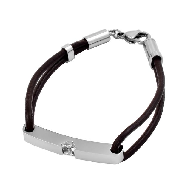 

браслет из нержавеющей стали ijb5085 кремации wristlet кожи мемориала ashes urn keepsake браслет сувенирного для подарка, Silver