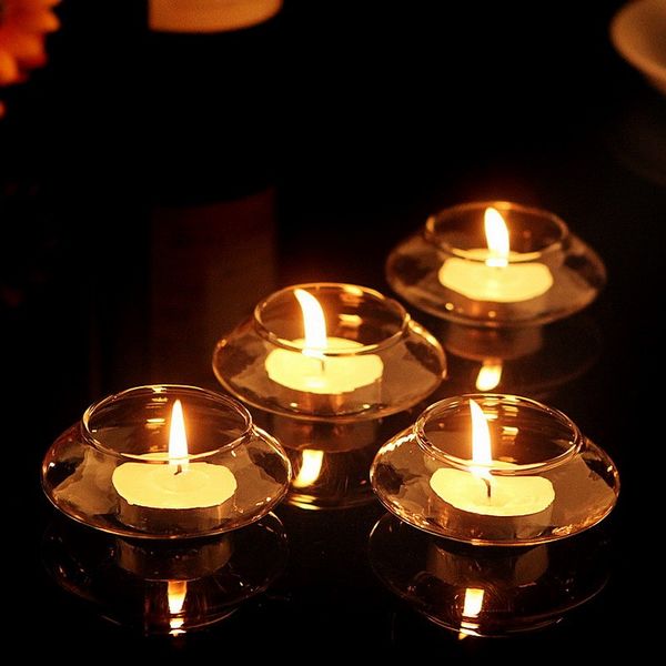 

retro glass hanging candle tea light holder candlestick home table decorative transparent floating glass candle holder