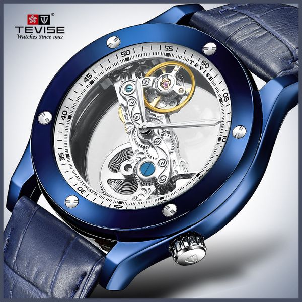 

2018 New Listing Tevise Men Mechanical Watch Automatic Fashion personality Hollow Watches Clock Relogio Masculino For Gift