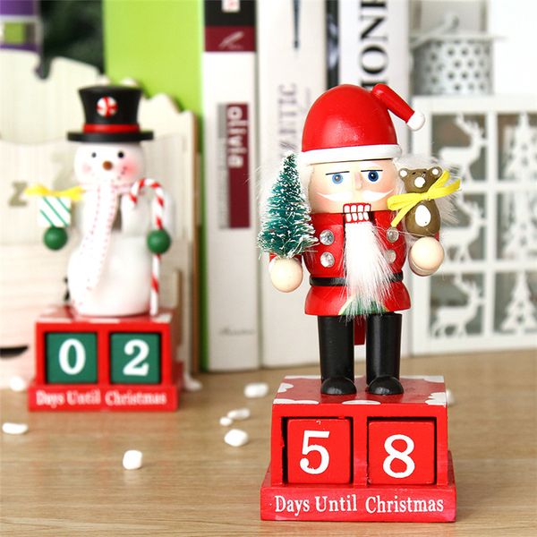 

christmas decorations nutcracker puppet advent calendars ornaments wooden snowman toy countdown calendars new year date reminder
