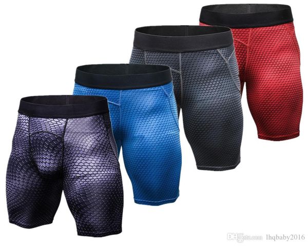 

2018 powerfull quickly dry gym sport legging crossfit men's shorts football trousers jogging compression tight running short 3 pcs set, Black;blue
