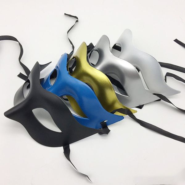 

solid color plastic men mask cosplay masquerade dance bar carnival party half face mask halloween catwalk performance eye