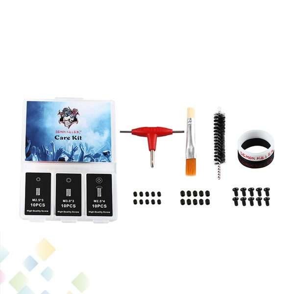 

Demon killer Care Kit with Stainless Steel Screws Allen Key Hex Socket Set and Round Head Cross Screw Fit RDA Ecig DHL Free