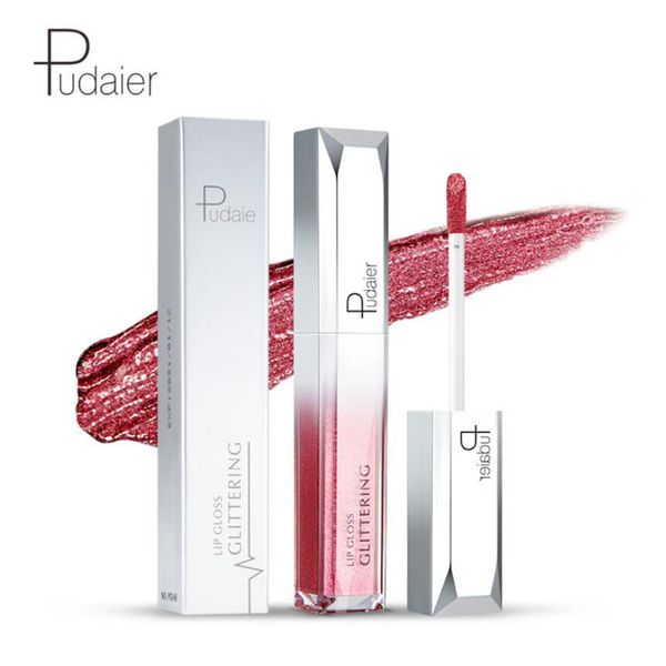 

pudaier 5ml metallic starry shine lip gloss waterproof long lasting liquid polarize light lipstick makeup lip gloss lip
