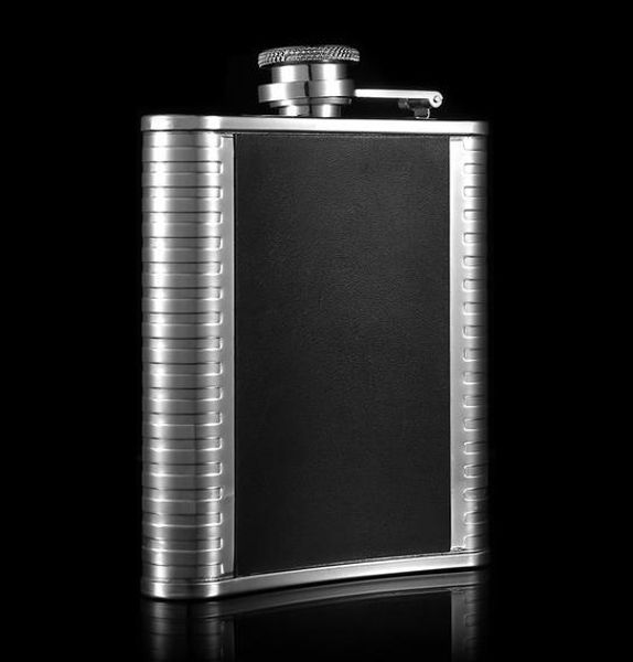 

120*90mmctrolltech hip flask 6oz portable flagon stainless steel jug v stuttgart ale whiskey wine pot glass funnel gift box