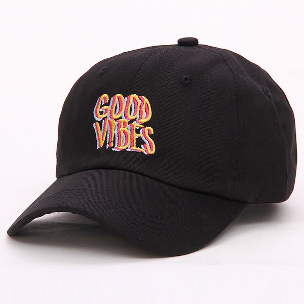 

new fashion hats men women good vibes dad hat embroidered baseball cap curved bill 100% cotton casquette brand bone, Blue;gray