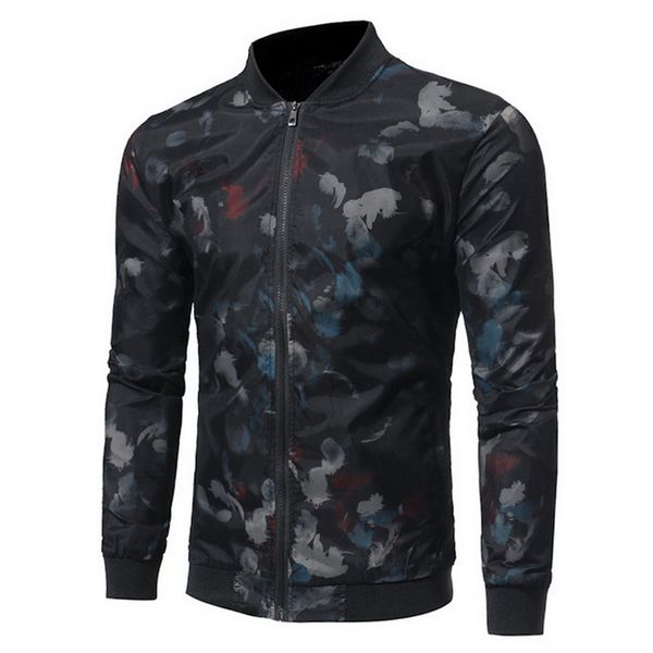 Nibesso Mens 2018 Outono Floral Bomber Jaqueta Homens Hip Hop Slim Fit Flores Jaqueta Casaco Homens Fashion Stand Jackets Plus Size