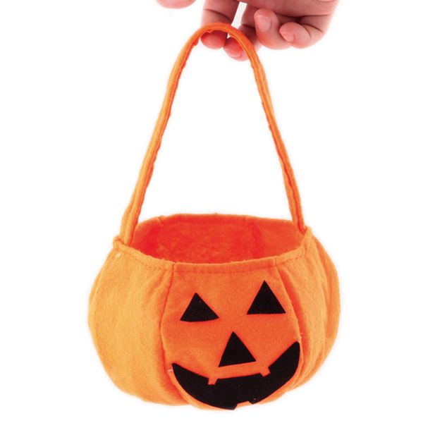

1 pc new children baby kids halloween pumpkin bag kids handbag bucket child funny candy gift bag holiday supplies