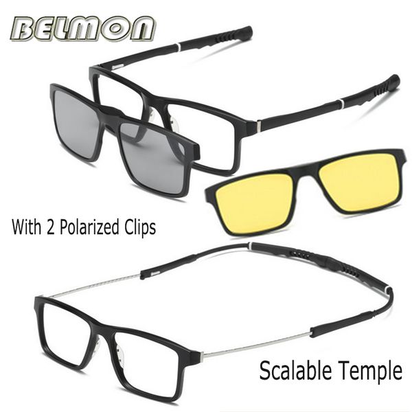 

optical eyeglasses frame men with 2 polarized clip on magnets sungllasses basketball glasses spectacle frame for male rs166, Silver