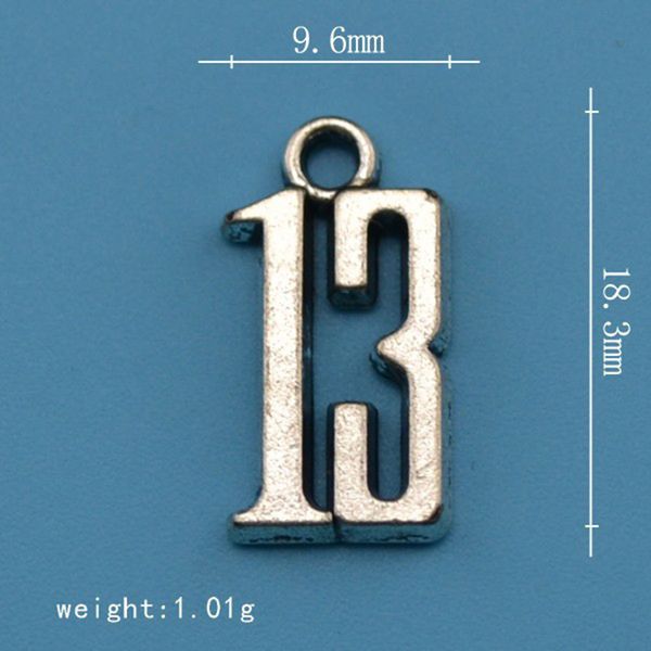 

antique silver plated number 13 charms diy other customized jewelry, Bronze;silver