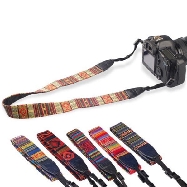 

Красочные старинные стиль холст камеры плеча шеи ремень Ремень для Nikon Canon Sony DSLR камеры z192