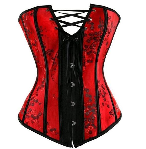 

womens vintage brocade lace boned renaissance corset, Black;white