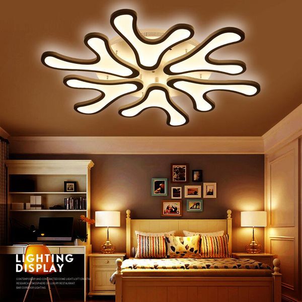 Fuloc Acrylic Modern Led Ceiling Lights For Living Room Bedroom