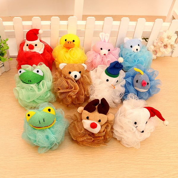

60pcs/lot child cartoon bath ball multi style bath balls body exfoliate puff sponge shower balls bath puff bathroom body shower fwx9-152